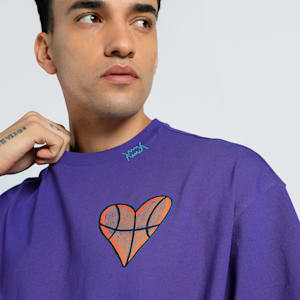 Getting Crafty Basketball Oversized Fit Tee, Lapis Lazuli, extralarge-IND