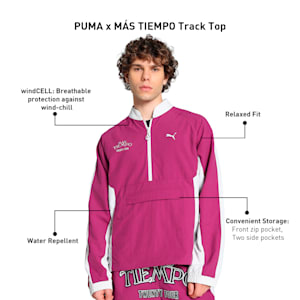 PUMA x MÁS TIEMPO Men's Relaxed Fit Track Top, Magenta Gleam, extralarge-IND