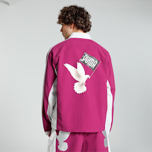 PUMA x MÁS TIEMPO Men's Relaxed Fit Track Top, Magenta Gleam, extralarge-IND