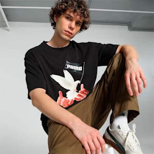 PUMA x MÁS TIEMPO Men's Relaxed Fit Tee, PUMA Black, extralarge-IND