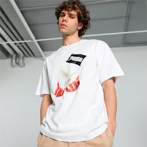 PUMA x MÁS TIEMPO Men's Relaxed Fit Tee, PUMA White, extralarge-IND
