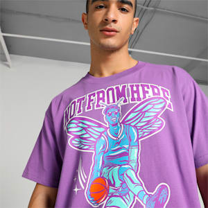 MELO CHARLOTTE Men's Basketball T-shirt, Purple Glimmer, extralarge-IND