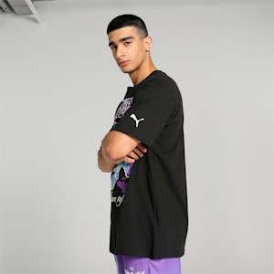 MELO CHARLOTTE Men's Basketball T-shirt, PUMA Black, extralarge-IND