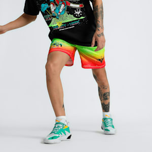 MELO 1Love Men's Relaxed Fit Basketball Shorts, Yellow Alert, extralarge-IND