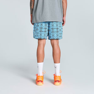 HOOPS x LAFRANCÉ Mosaic Men's Relaxed Fit Basketball Shorts, Team Light Blue-AOP, extralarge-IND