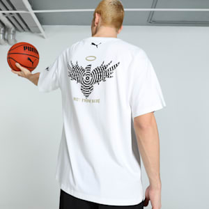 Melo 50th Men's Oversized Fit Basketball Tee, PUMA White, extralarge-IND