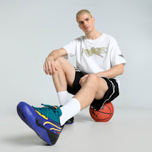 Melo 50th Men's Oversized Fit Basketball Tee, PUMA White, extralarge-IND