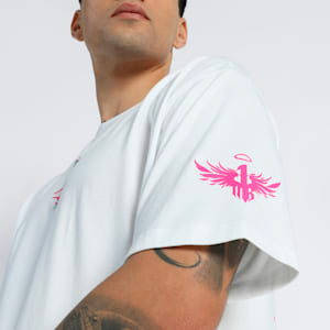 Melo Miami Men's Oversized Fit Basketball Tee, PUMA White, extralarge-IND