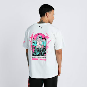 Melo Miami Men's Oversized Fit Basketball Tee, PUMA White, extralarge-IND