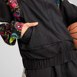 STEWIE x TOKYO NIGHTS Women's Track Jacket, PUMA Black-AOP, extralarge