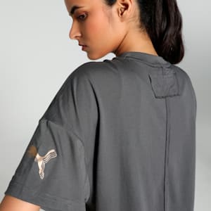 PUMA HOOPS x HARRY POTTER™ Women's Oversized Basketball Tee, Shadow Gray, extralarge-IND