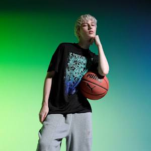 HOOPS x HARRY POTTER™ Women's Oversized Basketball Tee, PUMA Black, extralarge-IND