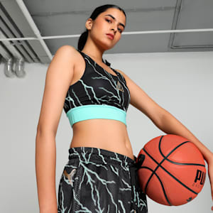 HOOPS x HARRY POTTER™ Women's Sports Bra, PUMA Black-AOP, extralarge-IND