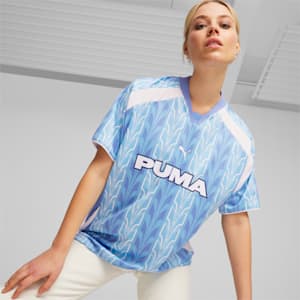 PUMA Men's AOP Soccer Jersey, Blue Skies, extralarge