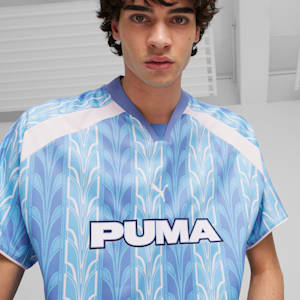 Maillot de soccer à imprimé intégral PUMA pour homme, Blue Skies, extralarge