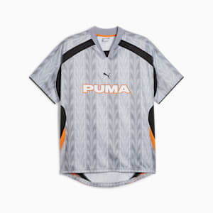 PUMA Men's AOP Soccer Jersey, Silver Mist, extralarge