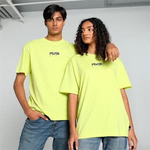 GRAPHICS Chrome Cat Unisex Relaxed Fit T-shirt, Lime Sheen, extralarge-IND