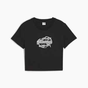 ウィメンズ グラフィックス ハイパー ガール 半袖 Tシャツ, PUMA Black, extralarge-JPN