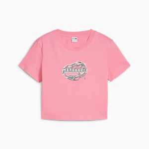ウィメンズ グラフィックス ハイパー ガール 半袖 Tシャツ, Fast Pink, extralarge-JPN