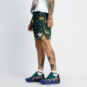 Melo 50th Men's Relaxed Fit Basketball Shorts, PUMA Black-AOP, extralarge-IND