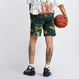 Melo 50th Men's Relaxed Fit Basketball Shorts, PUMA Black-AOP, extralarge-IND