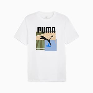 メンズ グラフィックス サマースポーツ 半袖 Tシャツ 2, PUMA White, extralarge-JPN