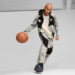 PUMA x LAMELO BALL Bucks Dime Men's Basketball Jacket, PUMA Black-AOP, extralarge