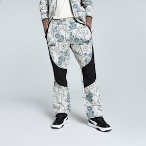 Melo Bucks Dime Basketball Men's Pants, PUMA Black-AOP, extralarge-IND