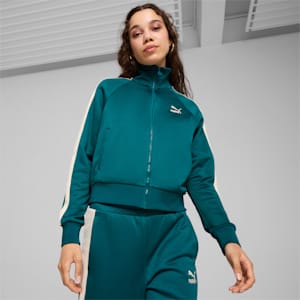 Chamarra deportiva para mujer T7 ICONIC, Cold Green, extralarge