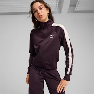 Chamarra deportiva para mujer T7 ICONIC, Midnight Plum, extralarge