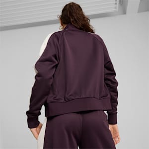 Chamarra deportiva para mujer T7 ICONIC, Midnight Plum, extralarge