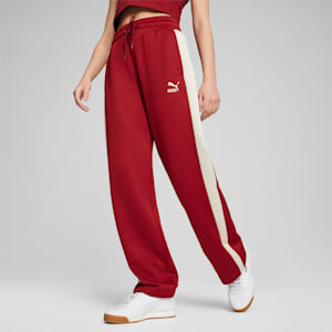 ICONIC Women's T7 Knitted Track Pants, Intense Red, extralarge