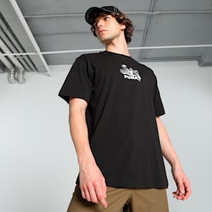 GRAPHICS Bicycle Kick Men's Relaxed Fit Tee, PUMA Black, extralarge-IND