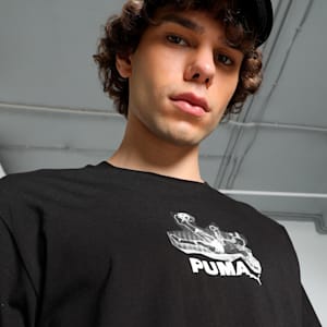 GRAPHICS Bicycle Kick Men's Relaxed Fit Tee, PUMA Black, extralarge-IND