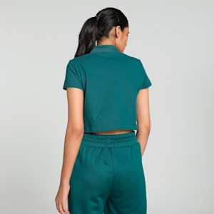 CLASSICS Women's Slim Fit Polo, Cold Green, extralarge-IND