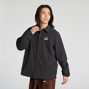 メンズ クラシック スケートボード PUMAS コーチ ジャケット, PUMA Black, extralarge-JPN