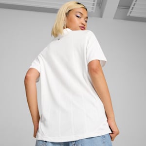 Playera con cuello camisero YONA para mujer, PUMA White, extralarge