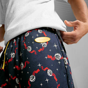 PUMA x POLAR EXPRESS Men's PJ Pants, Club Navy-Intense Red-AOP, extralarge