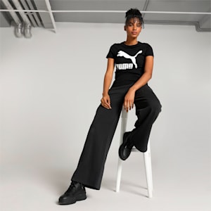 Classics Logo Women's T-shirt, Puma Black, extralarge-IND