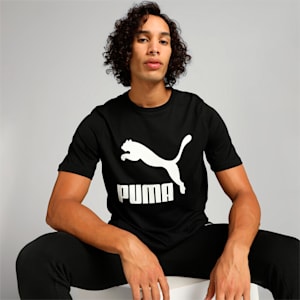 Men's Classics Logo Tee, Puma Black, extralarge-IND