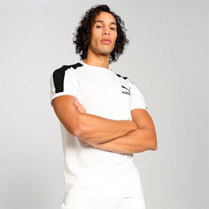 T7 Iconic Men's Slim Fit T-shirt, PUMA White, extralarge-IND