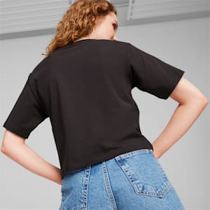 TEAM Women's Relaxed Fit T-shirt, PUMA Black, extralarge-IND