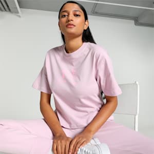 TEAM Women's Relaxed Fit T-shirt, Grape Mist, extralarge-IND