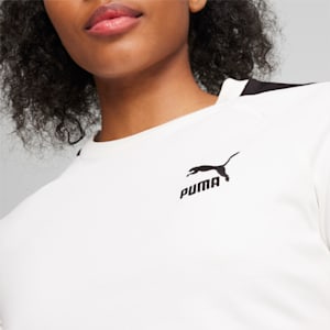 Iconic T7 Women's Slim Fit Crop T-shirt, PUMA White, extralarge-IND