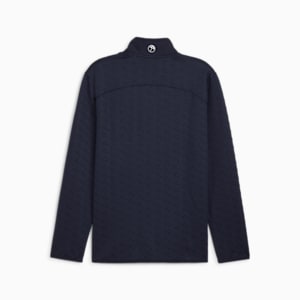 メンズ ゴルフ PUMA x ARNOLD PALMER ジャガード 1/4 ジップ クルースウェット, Deep Navy, extralarge-JPN