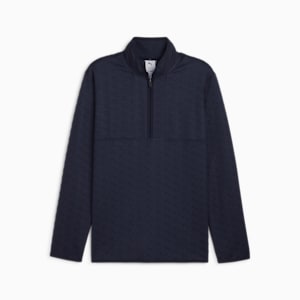メンズ ゴルフ PUMA x ARNOLD PALMER ジャガード 1/4 ジップ クルースウェット, Deep Navy, extralarge-JPN