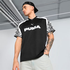 Football Nostalgia Unisex Relaxed Fit Jersey, PUMA Black-Galactic Gray, extralarge-IND