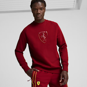 Scuderia Ferrari Men's Long Sleeve Motorsport Tee, Intense Red, extralarge