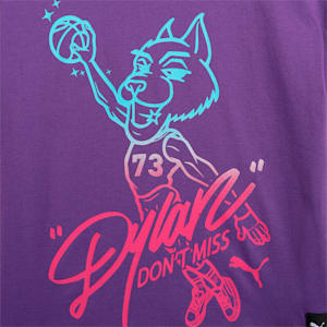 BASKETBALL Dylan Boy's Relaxed Fit T-shirt, Ultra Violet, extralarge-IND