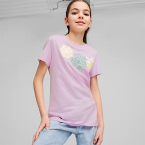 CLASSICS SNFLR Girl's Logo T-shirt, Grape Mist, extralarge-IND